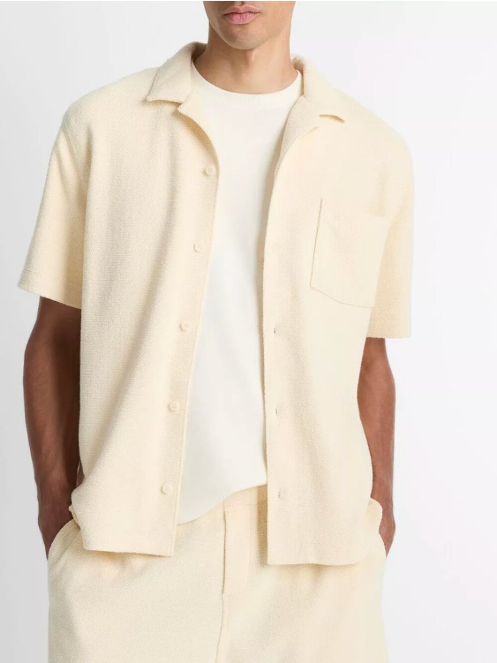 Cotton Bouclé Cabana Shirt VINCE